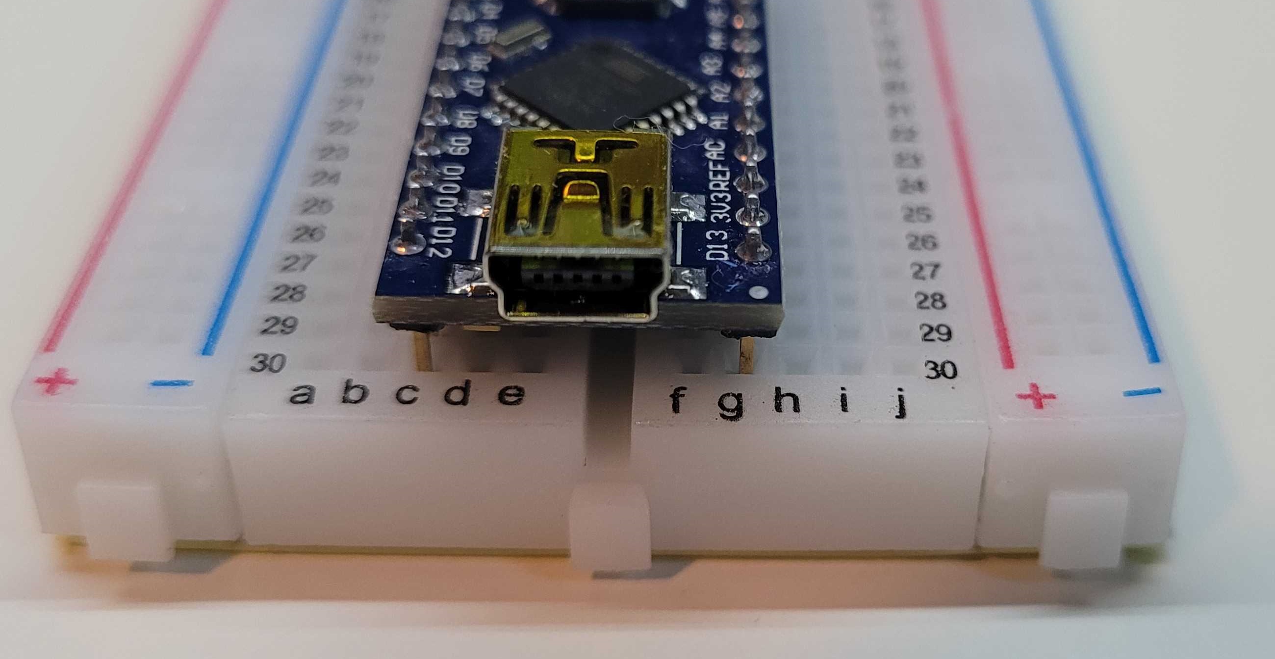 Arduino placement side view